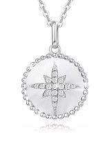 captivating north star coin white gold baby necklace